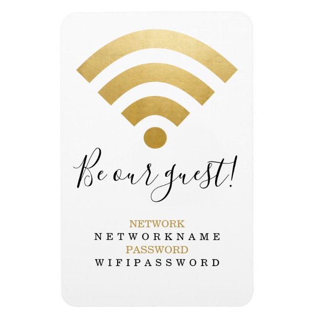 Magnet Flexible Mot de passe Wifi et réseau personnalisé (Vertical)