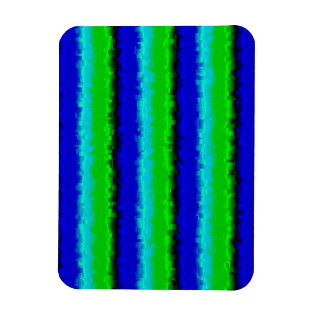 Magnet Flexible Motif arc-en-ciel bleu vert abstrait 3D (Vertical)