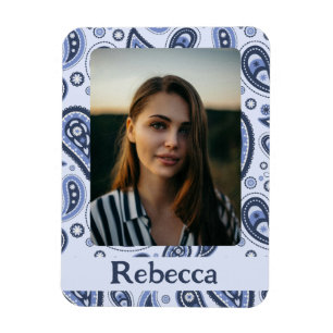 Magnet Flexible Motif Blue Paisley