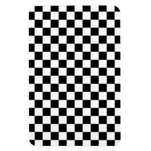 Magnet Flexible Motif chèque noir et blanc