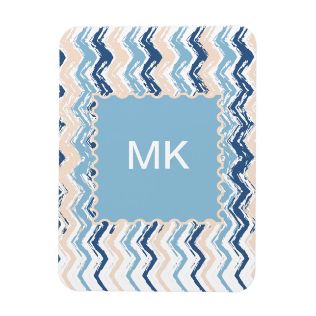 Magnet Flexible Motif Chevron de l'océan Pacifique (Vertical)