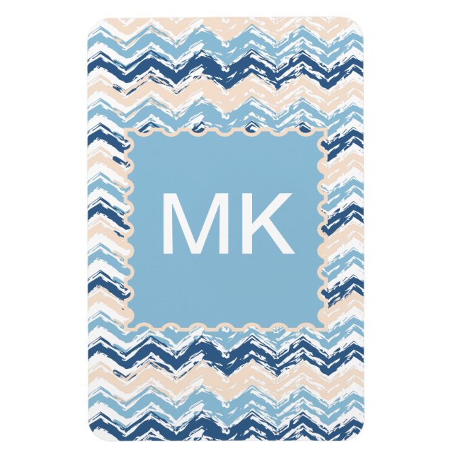 Magnet Flexible Motif Chevron de l'océan Pacifique (Vertical)