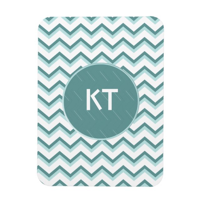Magnet Flexible Motif Chevron ZigZag dans Mint Green (Vertical)