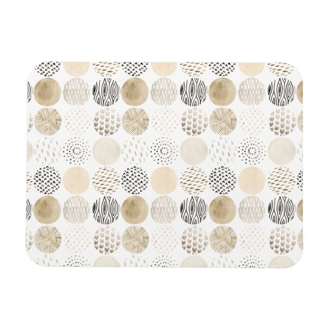 Magnet Flexible Motif circulaire Abstrait neutre (Horizontal)