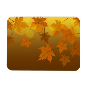 Magnet Flexible Motif d'automne avec feuilles d'érable en chute et