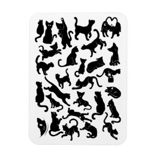 Magnet Flexible Motif de chat noir