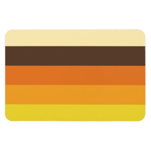 Magnet Flexible Motif de couleur rayé rétro des années 70