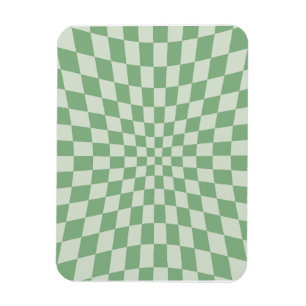 Magnet Flexible Motif de damier distordu vert
