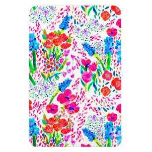 Magnet Flexible Motif de fleurs aquarelles colorées mignonnes