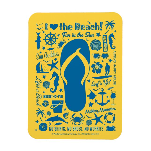 Magnet Flexible Motif de la volée d'été (Vertical)