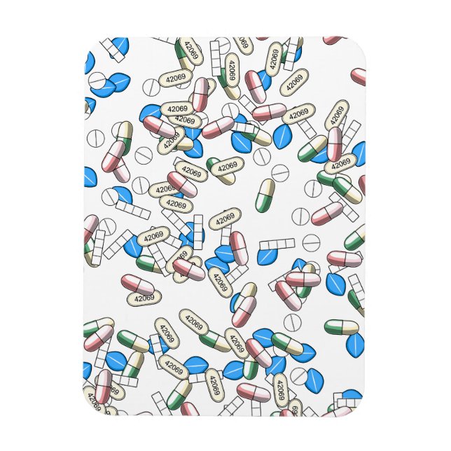 Magnet Flexible Motif de pilules saupoudrées (Vertical)