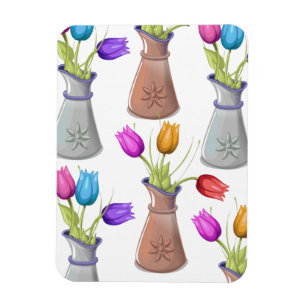 Magnet Flexible Motif de pots de fleurs