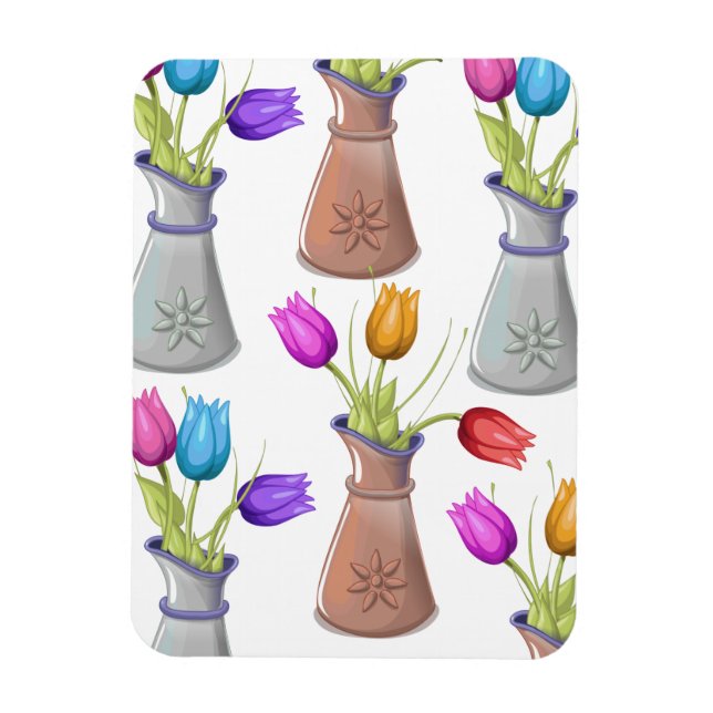 Magnet Flexible Motif de pots de fleurs (Vertical)