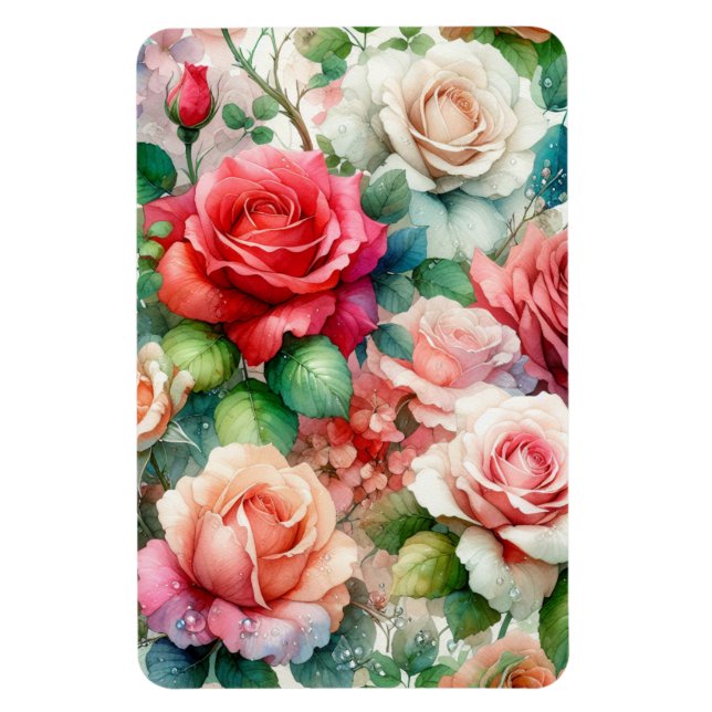 Magnet Flexible Motif de Rose lunatique (Vertical)
