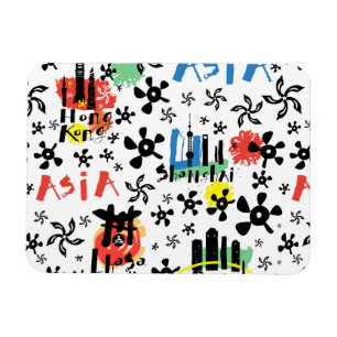 Magnet Flexible Motif de symboles de l'Asie  