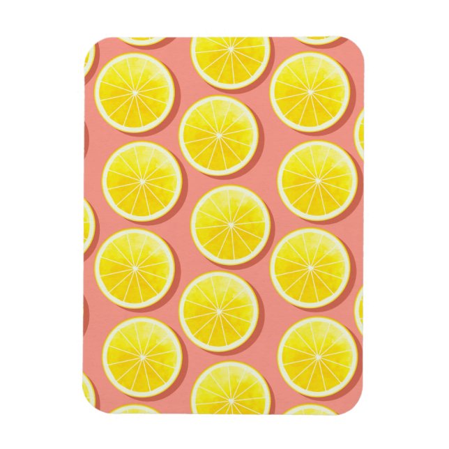 Magnet Flexible Motif de tranches de citron d'été (Vertical)