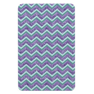 Magnet Flexible Motif de verre Amethyst Zigzag