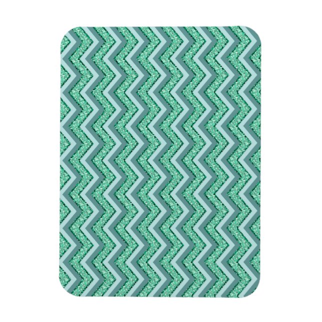 Magnet Flexible Motif Emerald Chevron à facettes (Vertical)