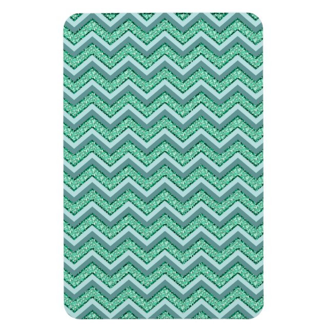 Magnet Flexible Motif Emerald Chevron à facettes (Vertical)