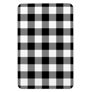 Magnet Flexible Motif En vichy noir et blanc