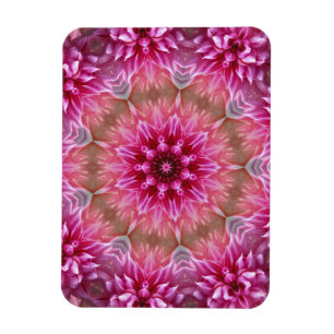 Magnet Flexible Motif géométrique à fleurs rose Mandala-67545