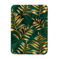 Motif sans couture avec des fougères dorées