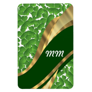 Magnet Flexible Motif shamrock vert