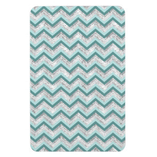 Magnet Flexible Motif turquoise et Crystal Zigzag