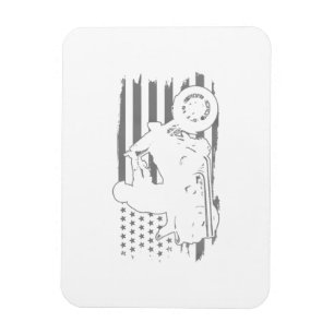 Magnet Flexible Moto Patriotique Vintage American Flag Biker