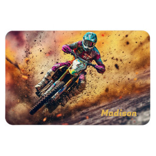 Magnet Flexible Motocross de nom personnalisé