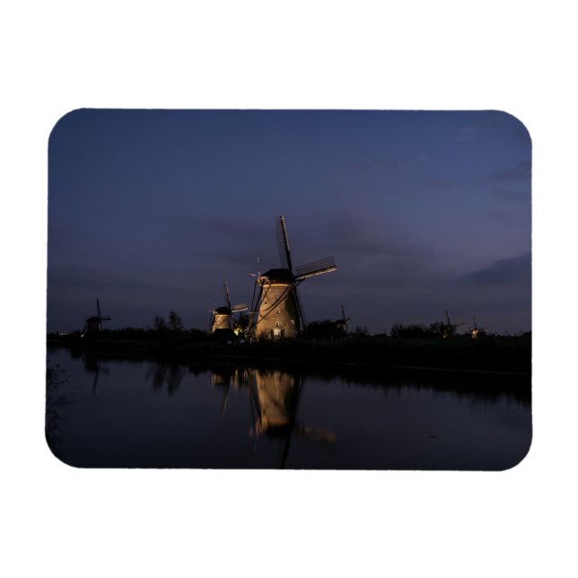 Magnet Flexible Moulin à vent éclairé à l'aimant rectangulaire de  (Horizontal)