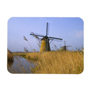 Magnet Flexible Moulins à vent le long du canal à Kinderdijk, 2