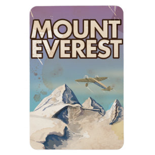 Magnet Flexible Mount Everest Vintage Travel poster
