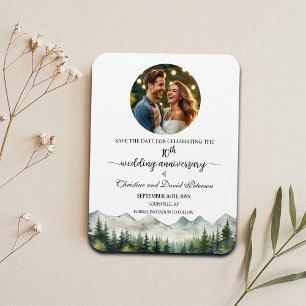 Magnet Flexible Mountain Pine 10 Anniversaire du Mariage Enregistr