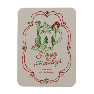 Magnet Flexible Mug à thème de vacances dans des couleurs chaudes
