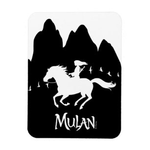 Magnet Flexible Mulan Riding Vent noir Monts passés Silhouette