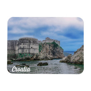 Magnet Flexible Murs de forteresse, côte rocheuse et mer en Croati