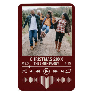 Magnet Flexible Musique en streaming Joueur rouge Photo Noël