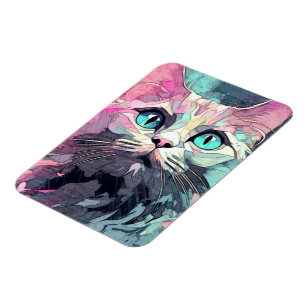 Magnet Flexible Mystic Blue Eyes Kitten   Cute chat