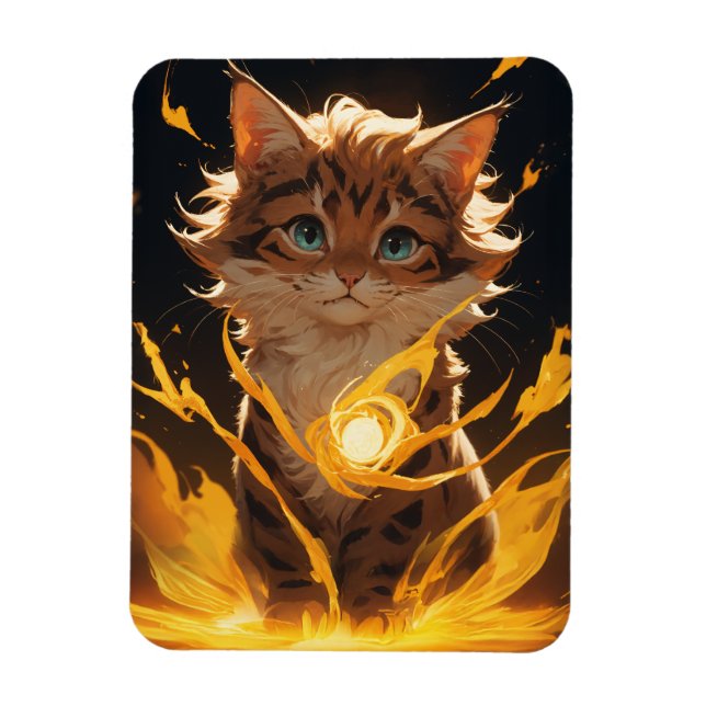 Magnet Flexible Mystic Tiger Chat Feu familier (Vertical)