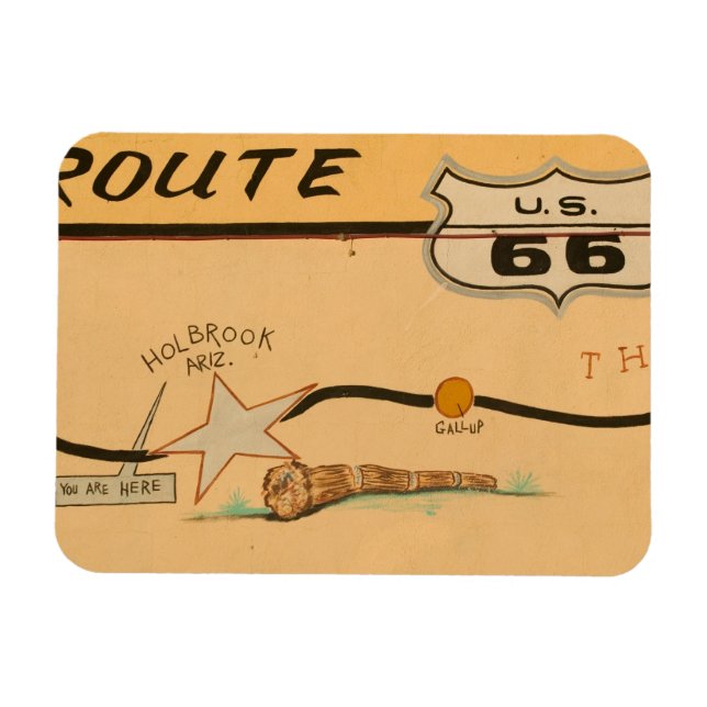 Magnet Flexible NA, USA, Arizona, Holbrook Route 66 road mural (Horizontal)