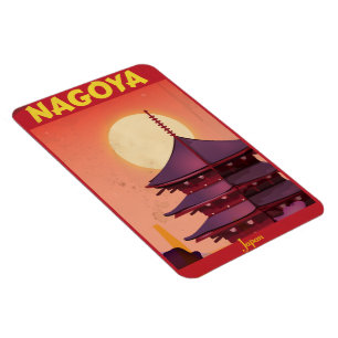 Magnet Flexible Nagoya, Japon Poster Vintage voyage