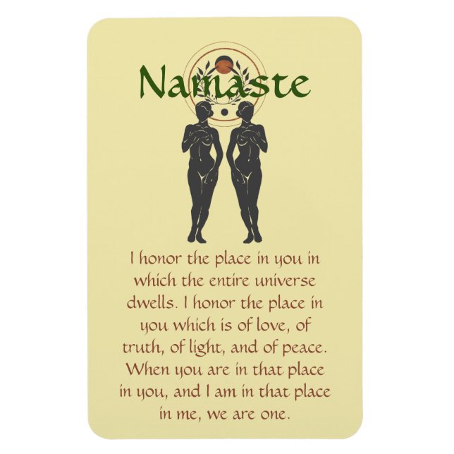Magnet Flexible Namaste & Astra Feminine Word Art (Vertical)