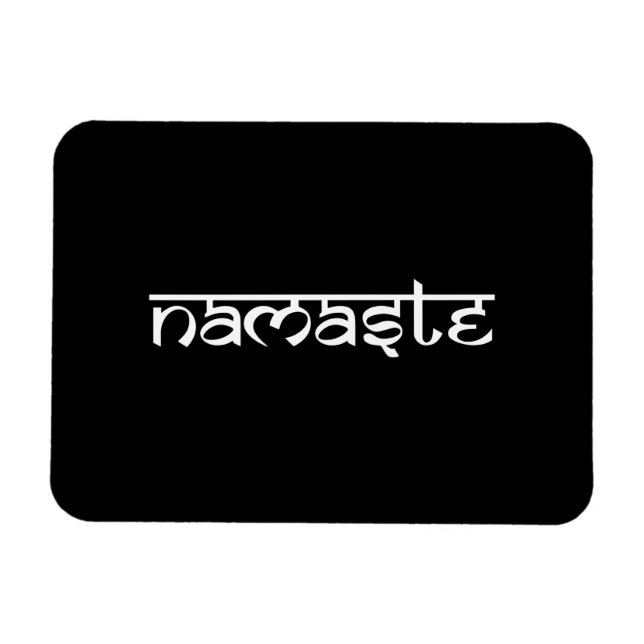 Magnet Flexible Namaste Design sur le style sanskrit (Horizontal)