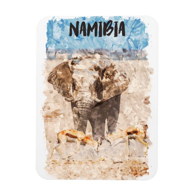 Magnet Flexible Namibie Afrique Safari pour la faune (Vertical)