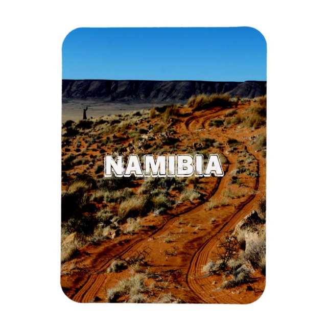 Magnet Flexible Namibie Tirool Namib Désert Paysage Sol Rouge (Vertical)