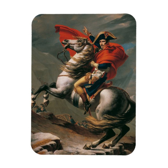 Magnet Flexible Napoléon à cheval, bataille du col Saint-Bernard (Vertical)