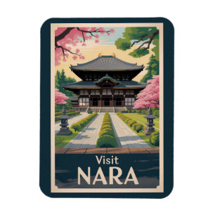 Magnet Flexible Nara Japon Illustration Voyage Art Vintage