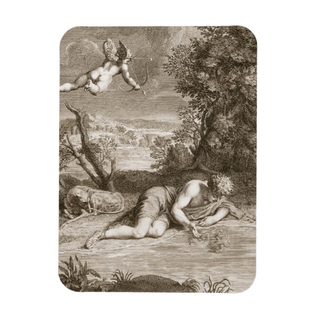 Magnet Flexible Narcisse Transformé en Fleur, 1730 (gravi) (Vertical)