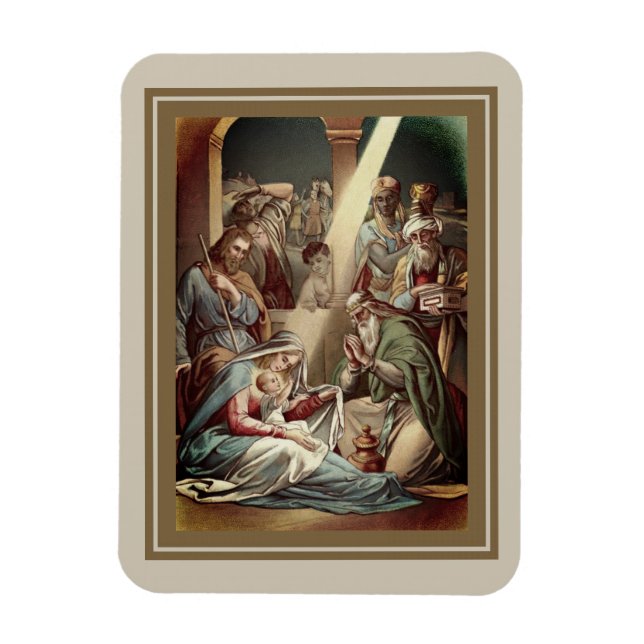 Magnet Flexible Nativité Avec Les Hommes Sages (Vertical)